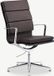 Furnicher Levi Chaise de réunion - Assise en cuir - Cadre chromé - Hauteur réglable - Pivotant - Marron foncé