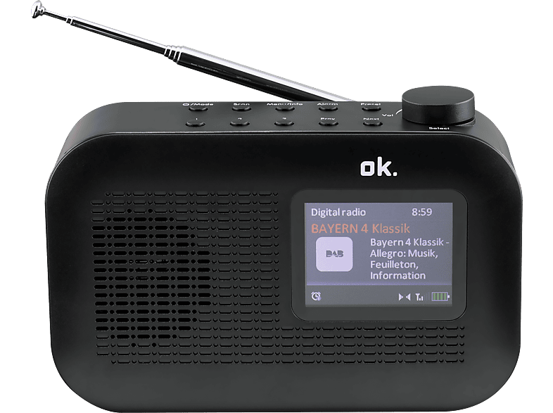 OK. Ord 130 Dab-radio Zwart