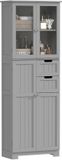 Homcom Badkamerkast (vloermodel) - MDF - 60 x 30 x 170 cm - Grijs
