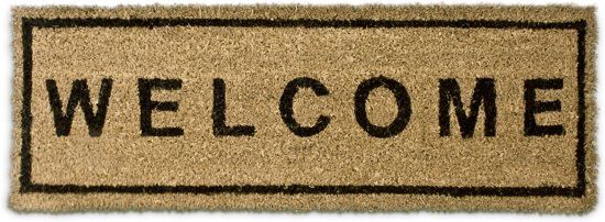 Relaxdays - Deurmat Welcome - Voetmat - Kokosmat - Bruin
