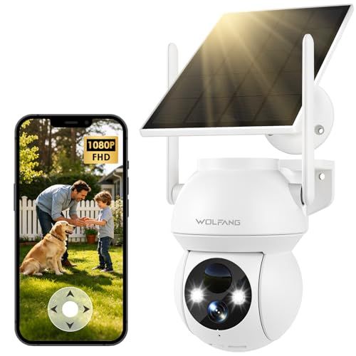 WOLFANG 1080P Zonne-beveiligingscamera Buiten