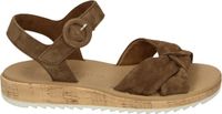 Paul Green 6105 Platte Sandalen Dames Sandalen Cognac Maat 41