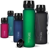 720°DGREE Water Bottle 1l "uberBottle" +Fruit-Sieve, softTouch - Waterfles BPA-Free, Lekvrij, Herbruikbaar - Lichte Drinkfles, Sportfles voor Sport, Fitness, Gym, Camping, Hiking, Outdoor, Travel