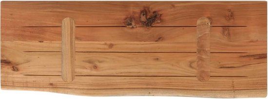 vidaXL Wandschap rechthoekig natuurlijke rand 70x30x3,8 cm acaciahout
