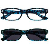 Leesbril Blauwe Schildpad Lezers Met UV400 Zon Lezer Waarde Tweeling Pak Mannen Vrouwen RS10-3 +1,00