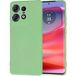 Techsuit Hoesje geschikt voor Motorola Edge 50 Pro - Soft Flex Silicone Back Cover - Mint Green