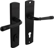 Intersteel Achterdeurbeslag Helena kruk/kruk profielcilindergat 92 mm met kerntrekbeveiliging zwart