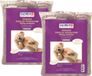 Glorex Hobby vulmateriaal - 2x - polyester - 150 gram voor knuffels/kussens - bruin - donzig