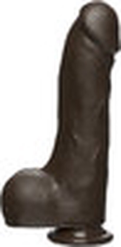 Doc Johnson The D - Master D - 10.5 Inch w Balls Firmskyn - Chocolate