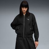 PUMA T7 Satin bomberjack voor Dames, Zwart, Maat XL