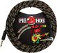 Pig Hog PCH20RAR haakse "naar 1/4" Rasta Stripes gitaar instrument kabel, 20 voet