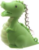 Portachiavi Puckator Dinosaurus Groen Sleutelhanger met LED Licht & Geluid