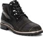 Artiker bottines 47C0107 en cuir naturel avec fermeture éclair latérale et lacets
