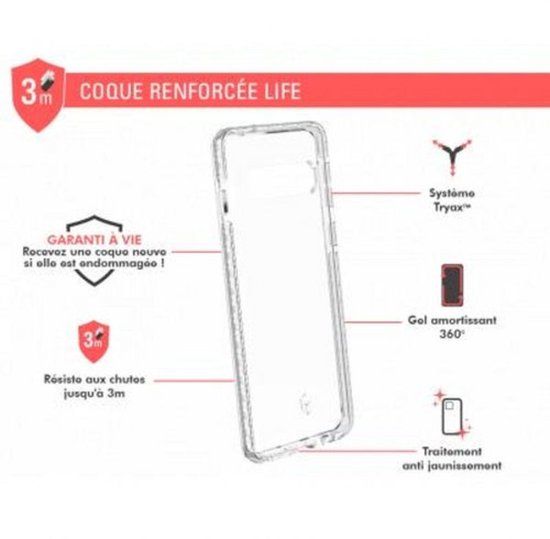 Force Case Hoesje geschikt voor Samsung Galaxy S10 - LIFE Versterkt, Transparant