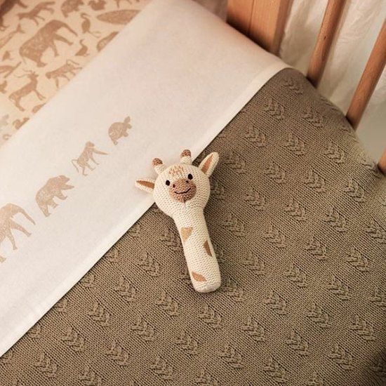 Jollein Wiegdeken 75x100cm Grain Knit - Olive Green