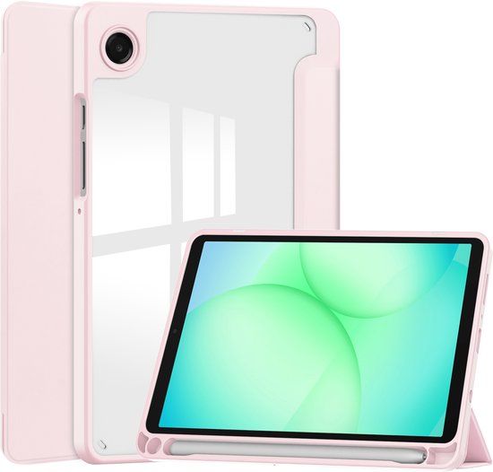 imoshion Tablet Hoes - Geschikt voor Samsung Galaxy Tab A11 / Galaxy Tab A9 8.7 inch - Trifold Hardcase Bookcase - Roze