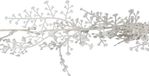 Cosy & Trendy Kerstslinger - met takken - wit - 180 cm - glitter