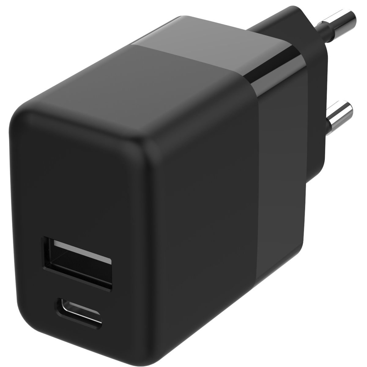 Accezz Wall Charger - 20W USB-C & USB Charger - Black