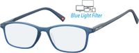 Montana Eyewear BLF51A beeldschermbril +0.00 blauw - rechthoekig - incl. hardcase