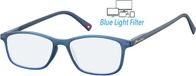 Montana Eyewear BLF51A beeldschermbril +0.00 blauw - rechthoekig - incl. hardcase