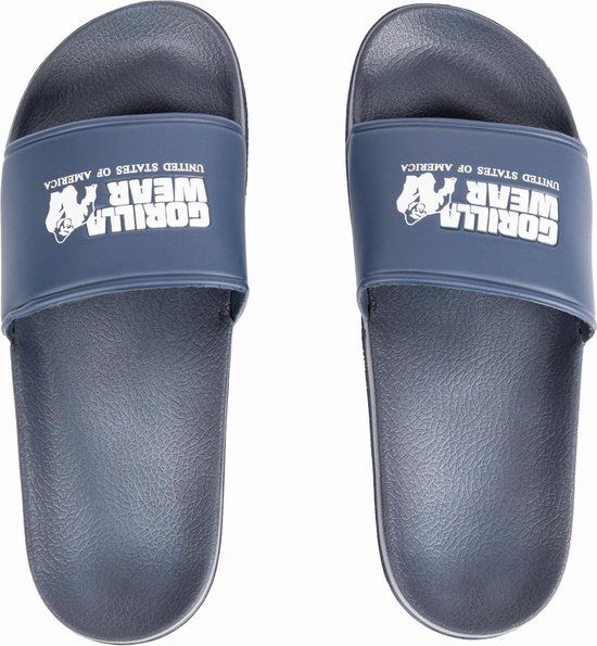 Gorilla Wear Pasco Badslippers - Marineblauw - Maat 43