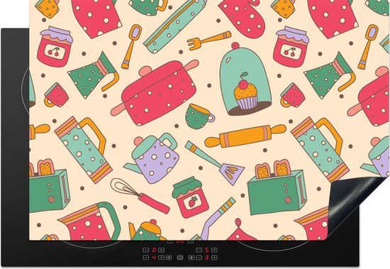 KitchenYeah® Inductie beschermer 77x51 cm - Thee - Inductiebeschermer