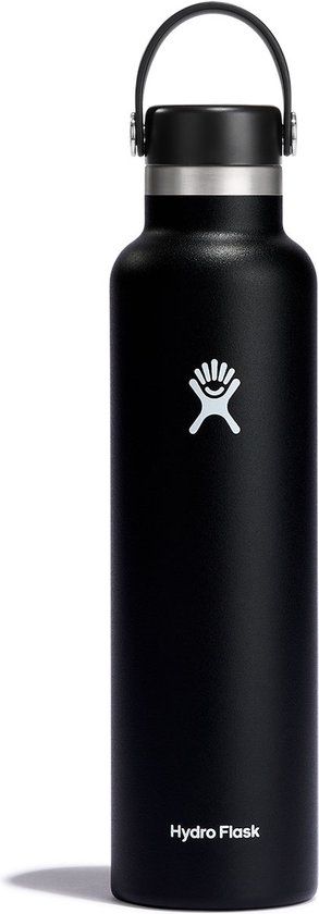Hydro Flask Standard Mouth Flex Cap Drinkfles (709 ml) - Zwart