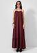 QS s.Oliver Jurk met lange mouwen en off-shoulder kraag - bordeaux
