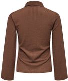 Mama Licious Blouse Regular fit Overhemd kraag Top Cocoa Brown