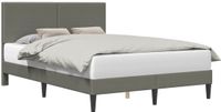 vidaXL Bedframe met hoofdeinde Lichtgrijs 120 x 200 cm Corduroy stof