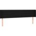 Tête de lit avec oreilles noir 183x16x78/88 cm tissu