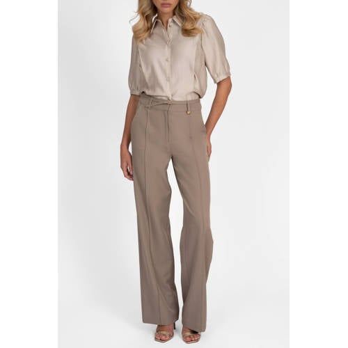 NIKKIE wide leg pantalon - beige