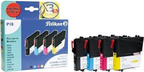 Pelikan LC-980VALPEL - Inktcartridge / Zwart / Geel / Magenta / Cyaan