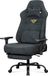 SONGMICS Fauteuil de jeu - Avec repose-pieds et accoudoirs 4D - Jusqu'à 200 kg - Gris anthracite - 72 x 72 x (125-135) cm