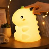 Lampe de nuit Dinosaurus - Silicone - Avec minuterie et couleurs RVB - Pour bébé et enfant