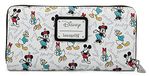 Loungefly Disney Portemonnee Mickey Minnie Mouse Daisy Donald Duck Zip Clutch Wit