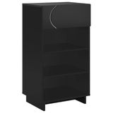 vidaXL schoenenkast bewerkt hout Zwart 48 x 38 x 87,5 cm
