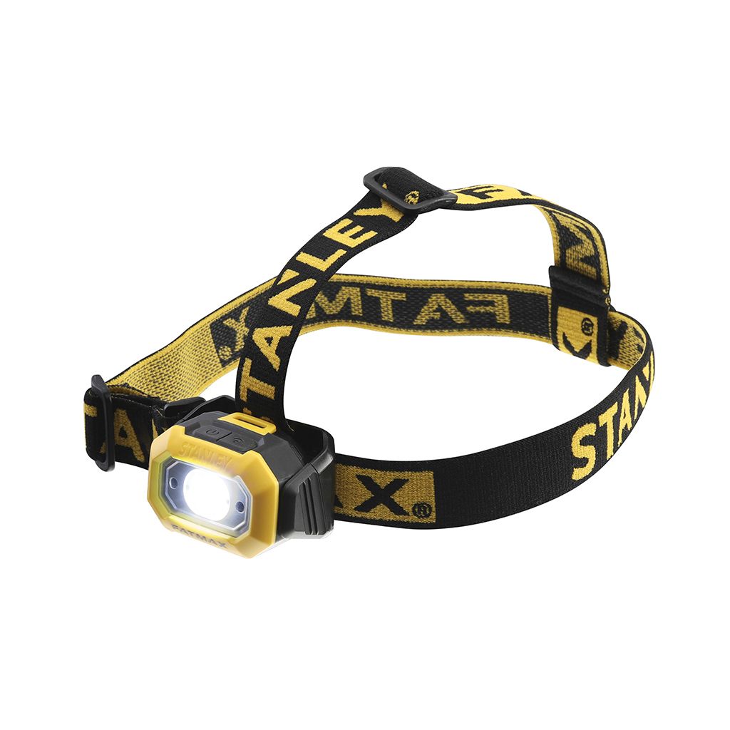 Stanley FATMAX Hoofdlamp - Headband Flashlight - 200 lm - IP54 - Black/Yellow