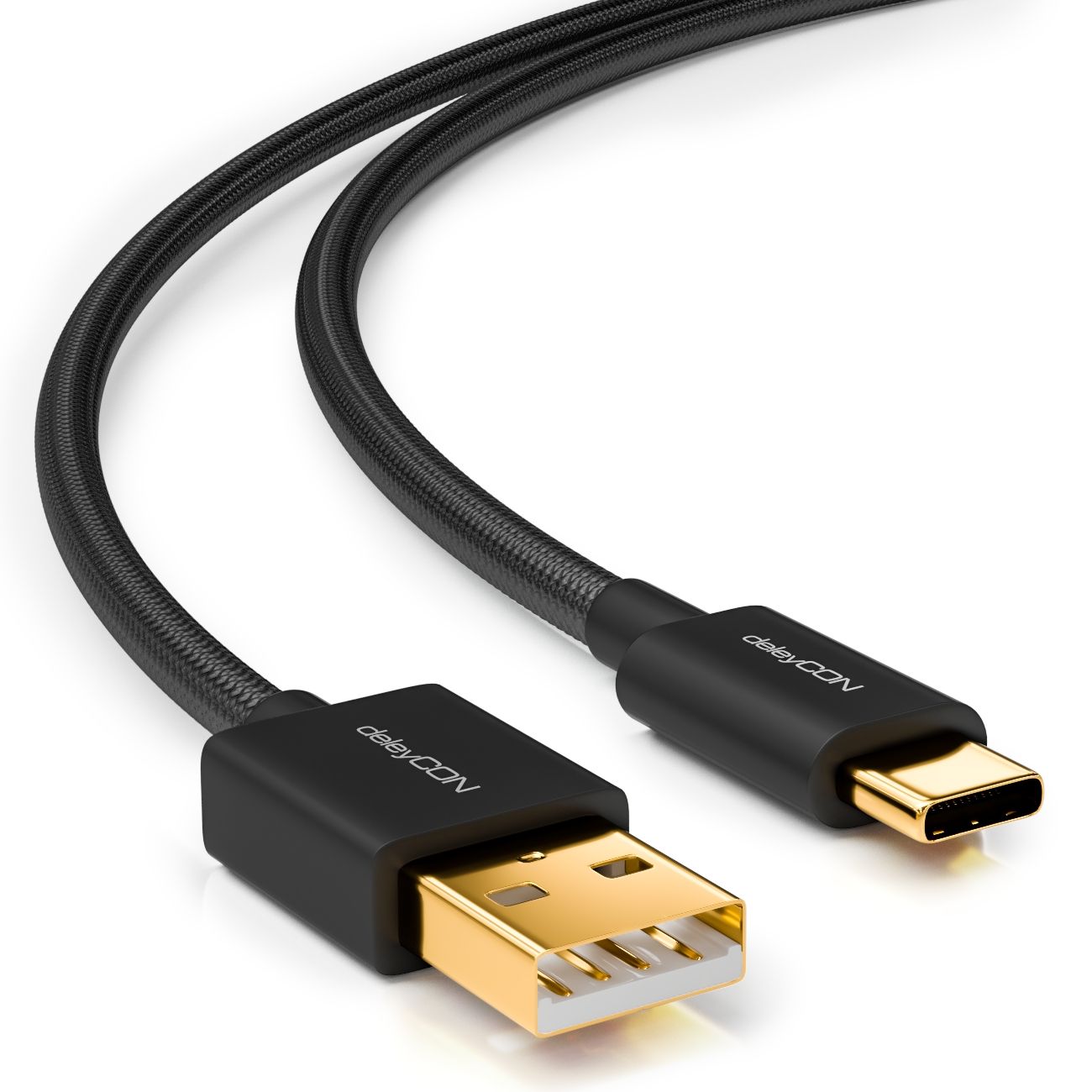 deleyCON MK2365 USB-kabel - 2m - Zwart