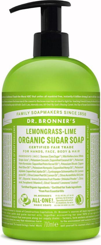 Dr. Bronner's Organic Sugar Liquid Soap 710 ml