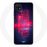 Maniacase Hoesje voor Samsung Galaxy A22 5G Stranger Things Logo Transparant Seizoen 4 Trailer 2022