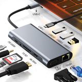 VALUE USB Type-C Docking Station, HDMI 4K60, 1x Gigabit Ethernet, 2x USB-A + USB-C (PD), 1x SD/microSD, 1x Audio