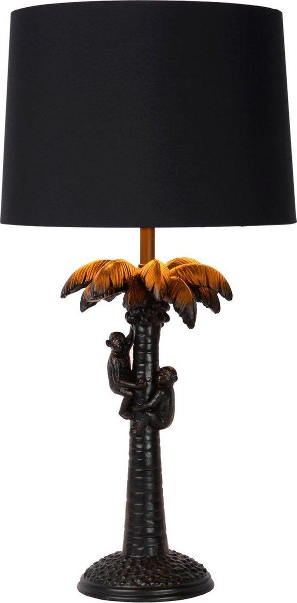Lucide EXTRAVAGANZA COCONUT Tafellamp - Ø 30,5 cm - 1xE27 - Zwart