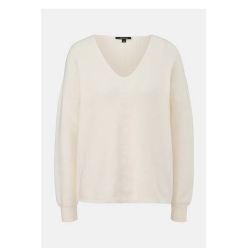 Comma ribgebreide trui gebroken wit