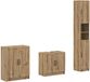 vidaXL - 3-delig - badkamerkast - set - UTRECHT - Artisanaal - eiken - Bewerkt - hout