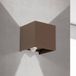 ORION LED buiten wandlamp Cube-S, corten, metaal, sensor
