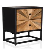 hjh LIVING Bijzettafel / nachtkastje SANTJAGO BLACK SUN S