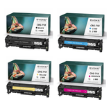 Evoke Compatible Toner for Canon Crg-718 Crg718 4X Cmyk: Black, Cyan, Magenta, Yellow 12800 Pages I-Sensys Lbp7200 Lbp7200Cdn Lbp7210Cdn Lbp7660Cdn Lbp7680Cx; Mf724Cdw 728Cdw 729Cx 8330Cdn 8350Cdn