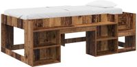 vidaXL Kinderbedframe met opbergruimte Oud hout 90 x 200 cm