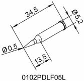 Ersa 0102PDLF05L Soldeerpunt Potloodvorm Grootte soldeerpunt 0.50 mm